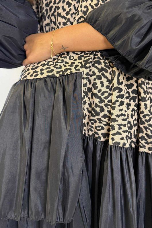 Oscar Rue Dress Micro Leopard /29 =